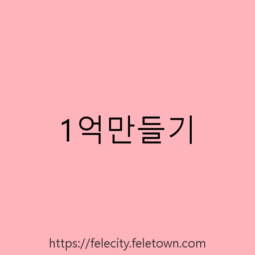 1억만들기 설명사진