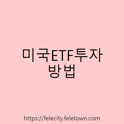 미국ETF투자방법 설명사진