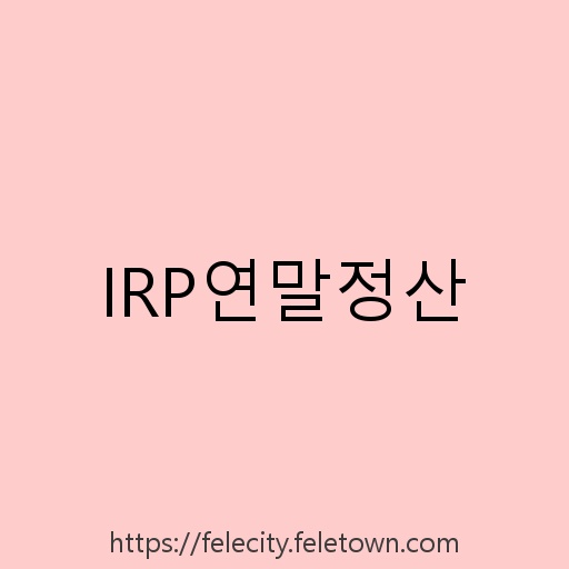 IRP연말정산 설명사진