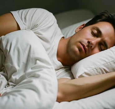 Mann schläft