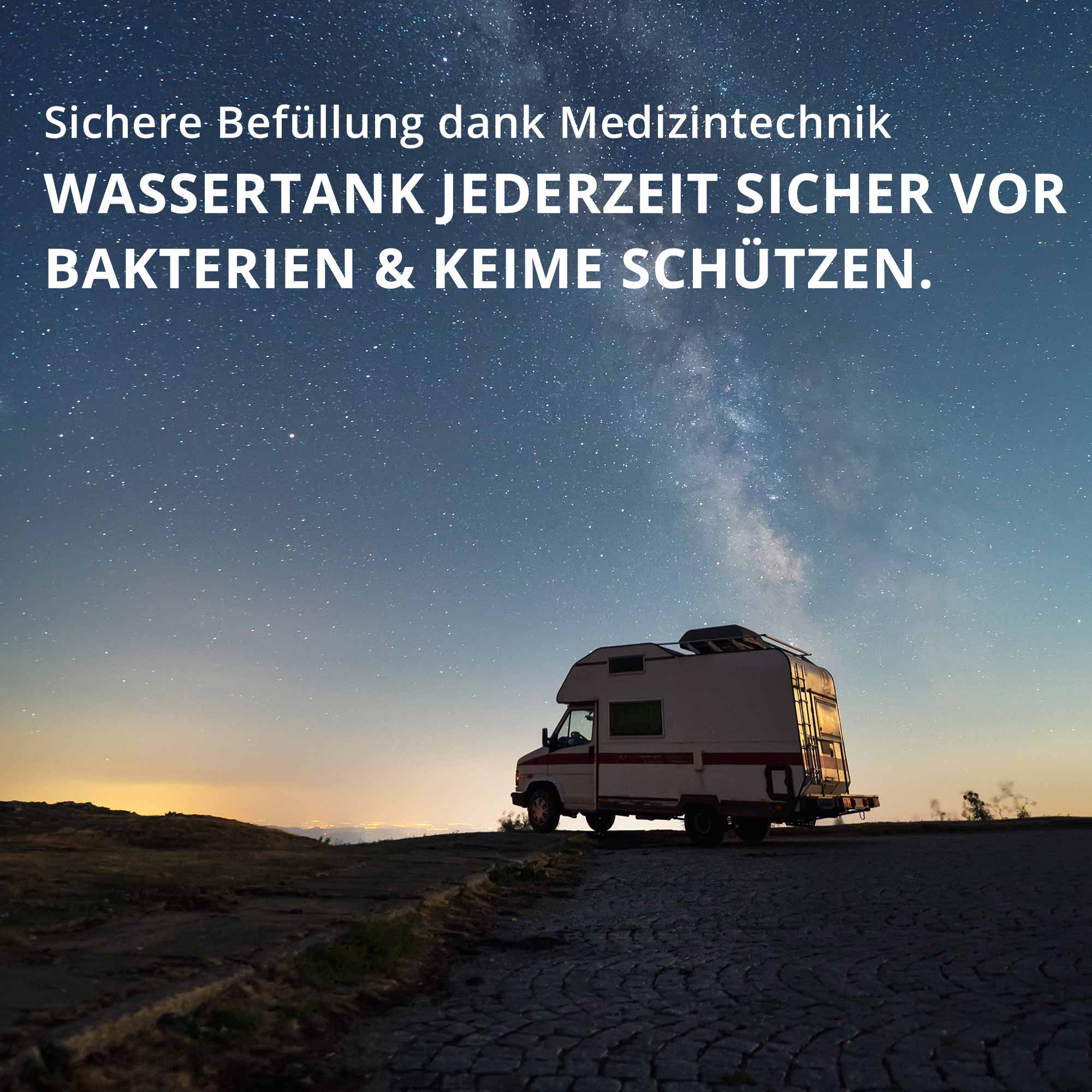Sichere Medizintechnik beim Befüllen von Frischwassertank