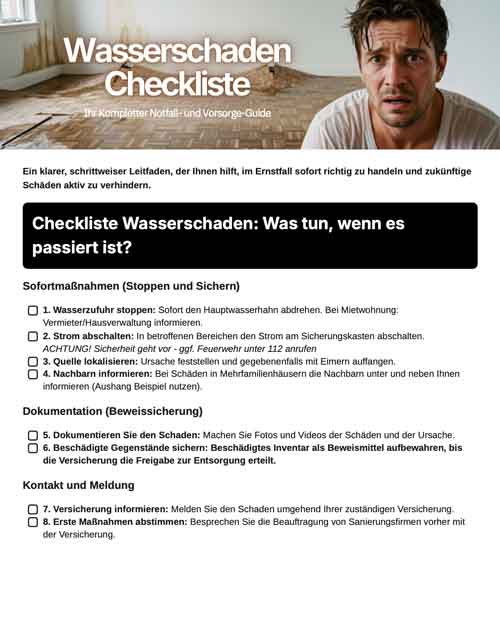 Checkliste Wasserschaden