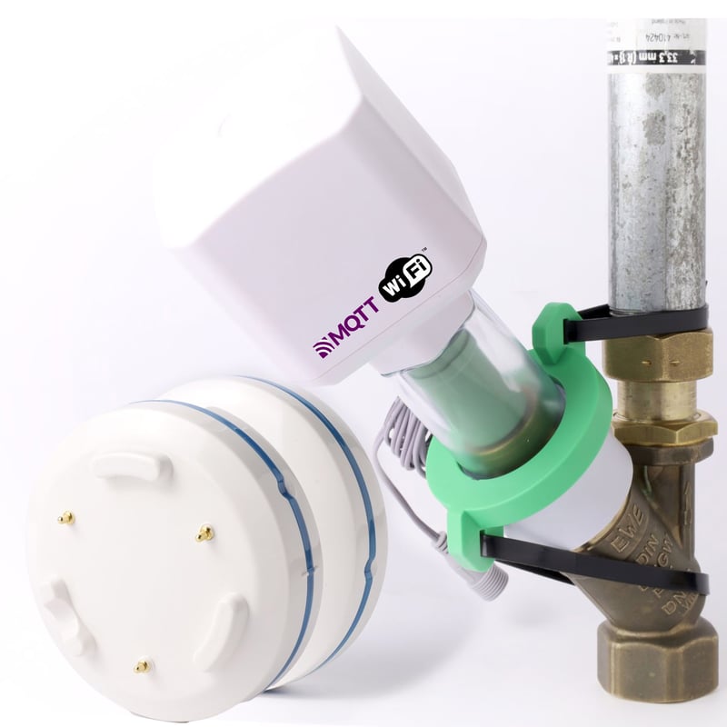 Wasserwächter LeakAlert360: Stellmotor auf dem Hauptabsperrventil mit WLAN-Steuergerät