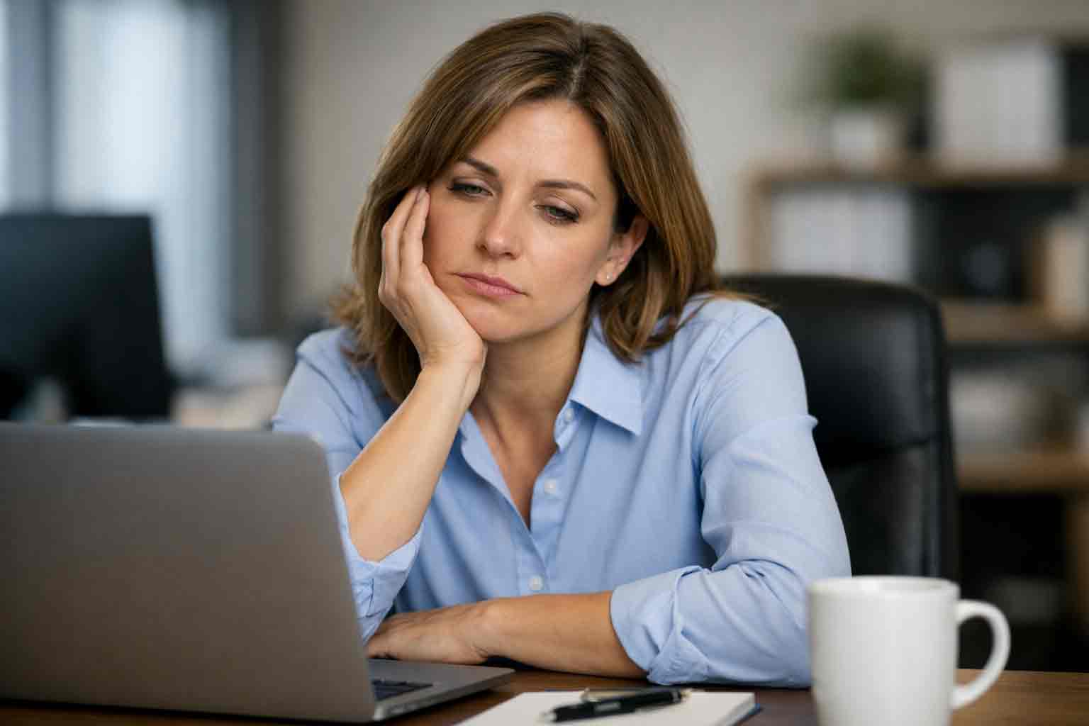 Frau am Schreibtisch