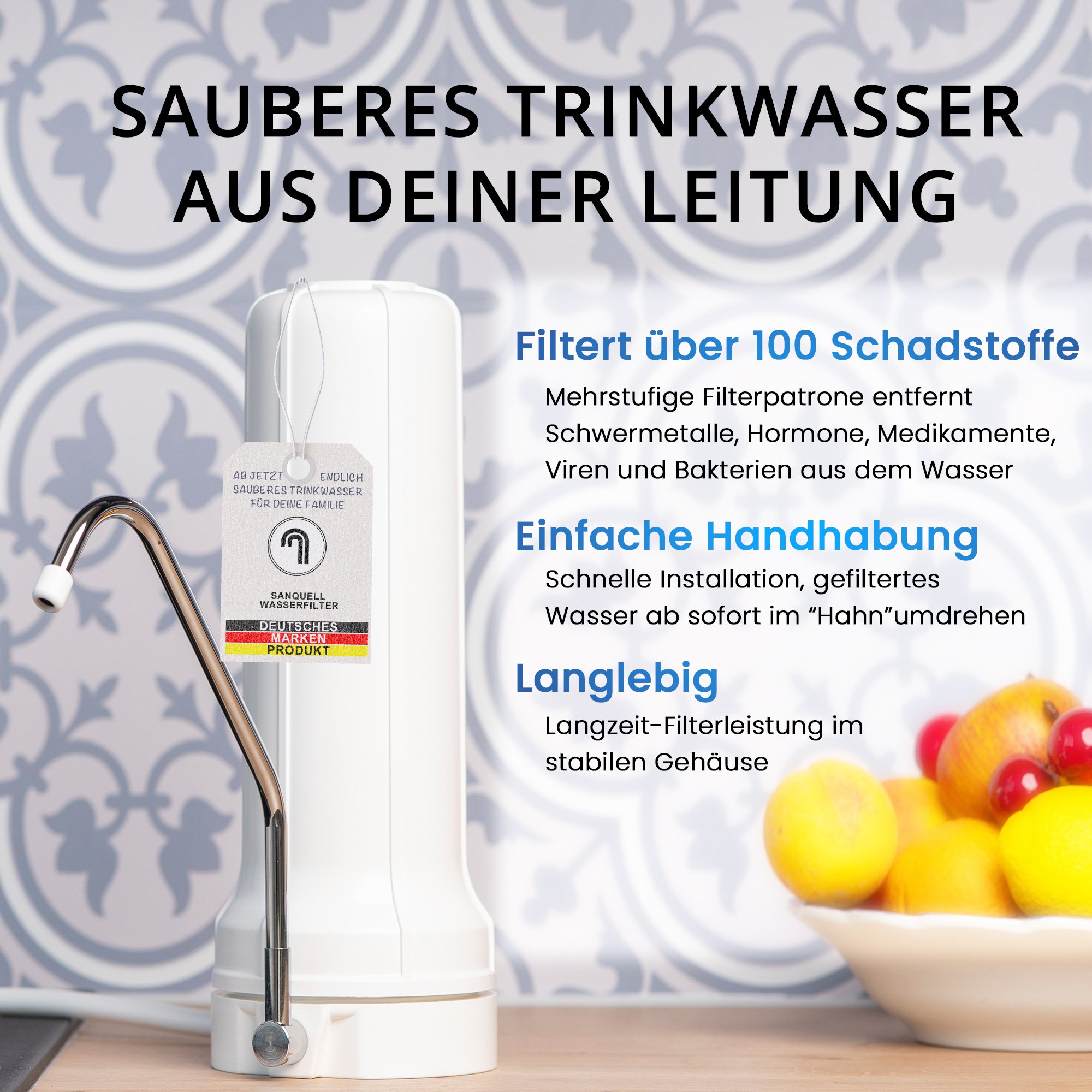 Auftisch Wasserfilter Vorteile
