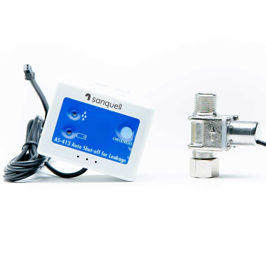 AQUA STOP Sensoreinheit mit Kabel und Magnetventil mit 3/8-Zoll-Anschlüssen