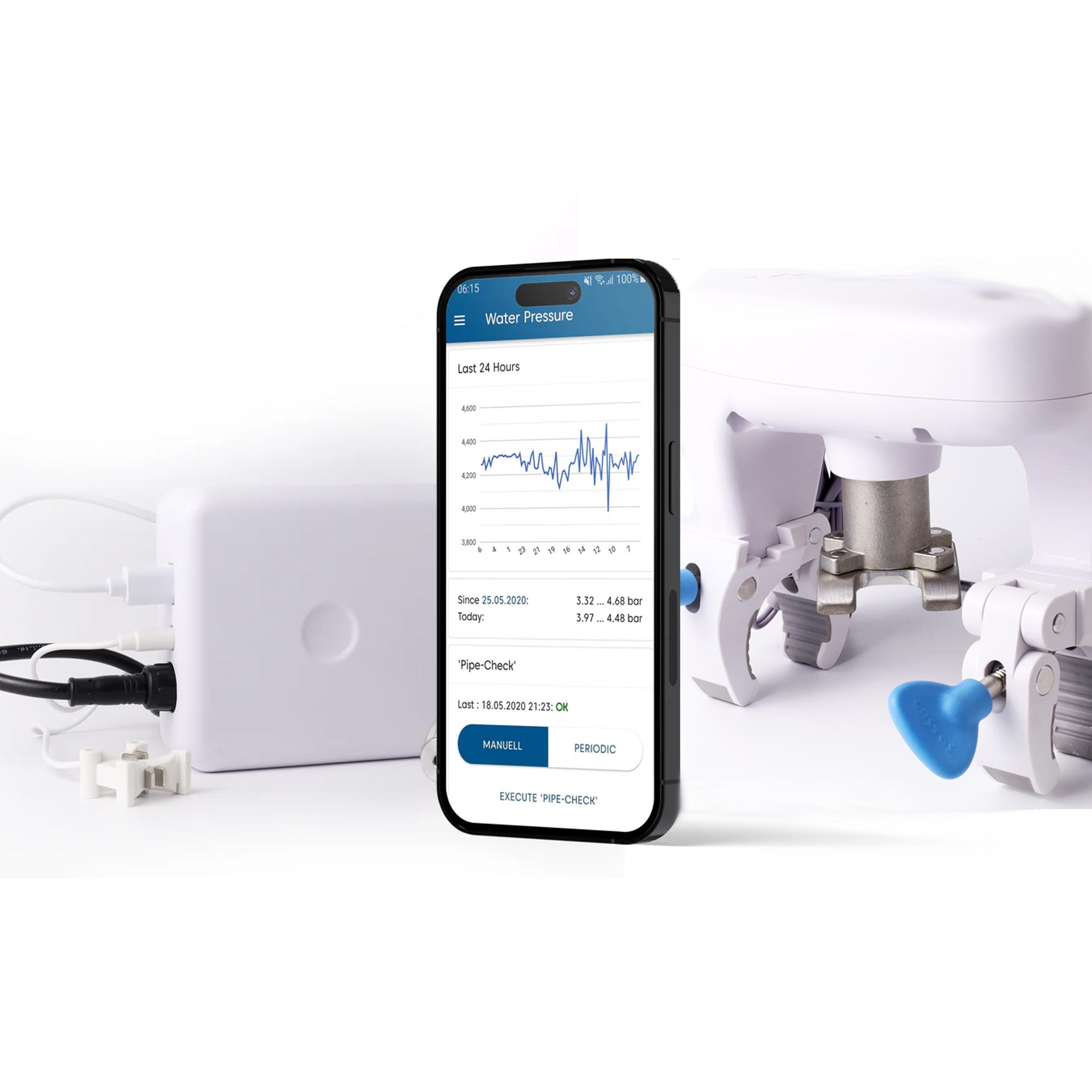 Kugelventil Wassermelder WLAN Hausanschluss Abschaltung