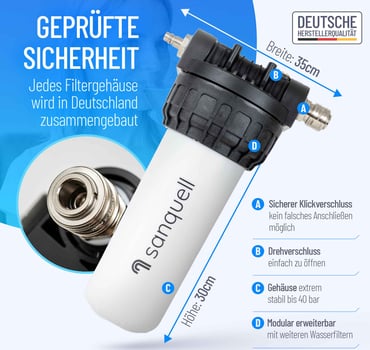 Geprüfte Sicherheit Untertisch Wasserfilter