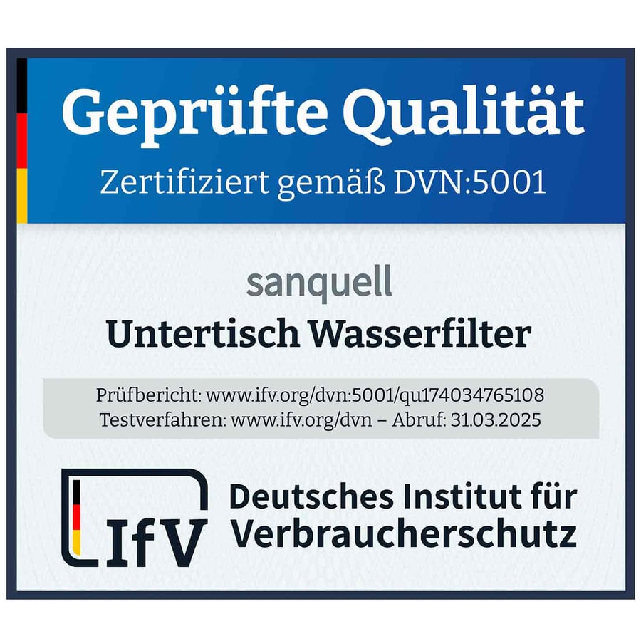 Zertifizierungen und Prüfzeichen der Wasserfilter