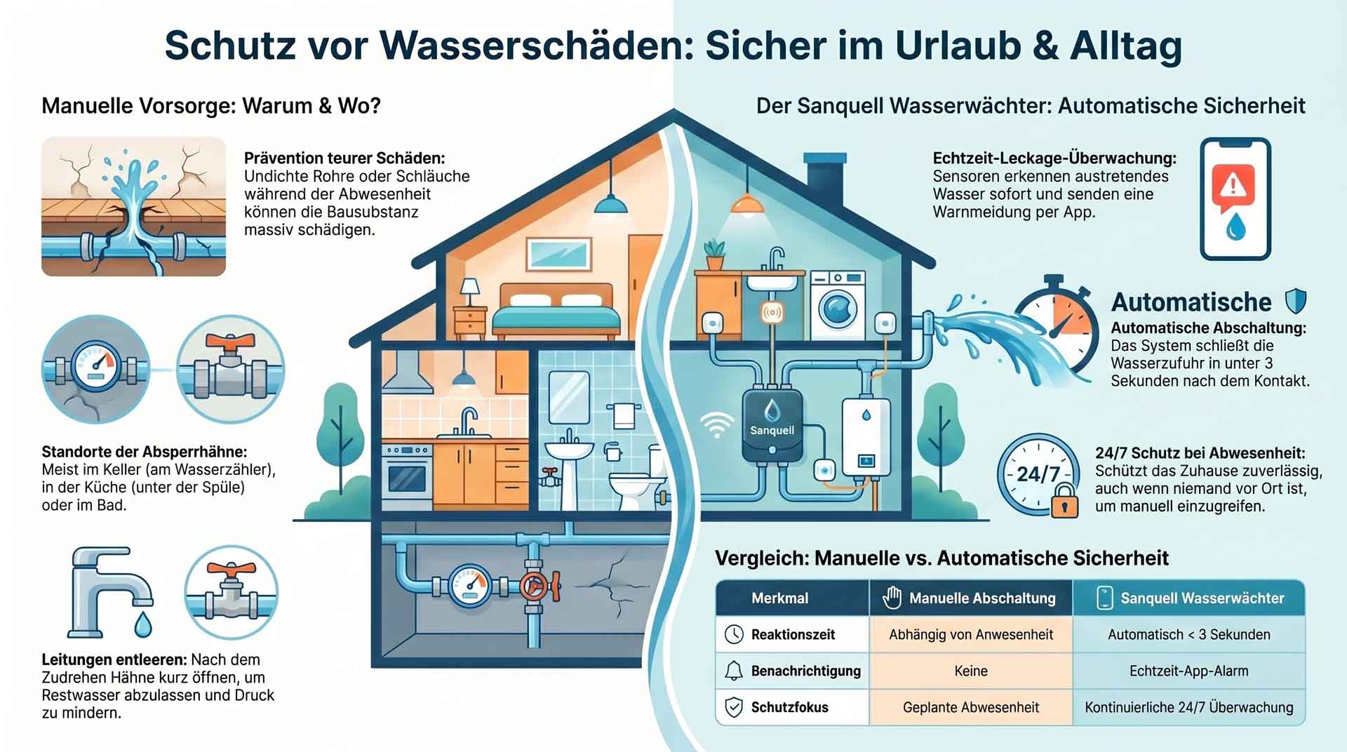 Schutz vor Wasserschäden