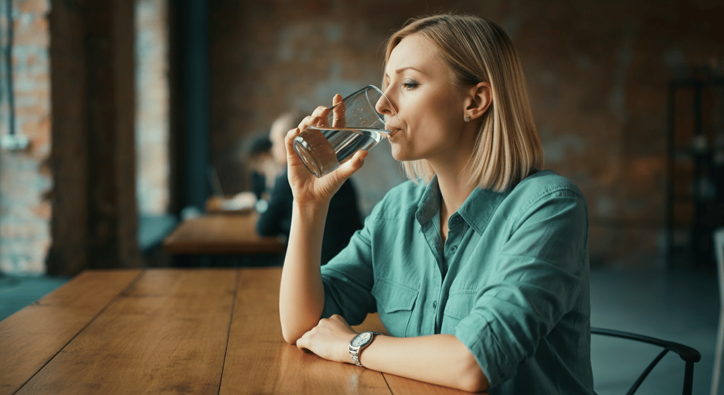 Destilliertes Wasser trinken