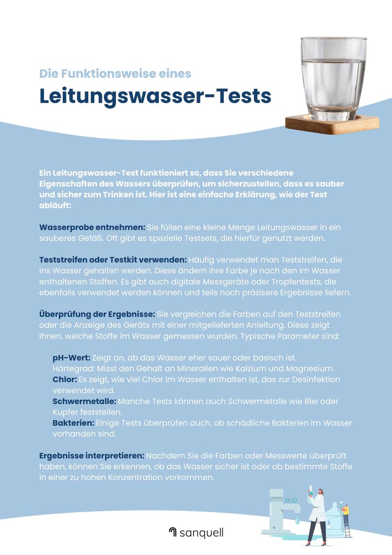 Funktion Wassertest