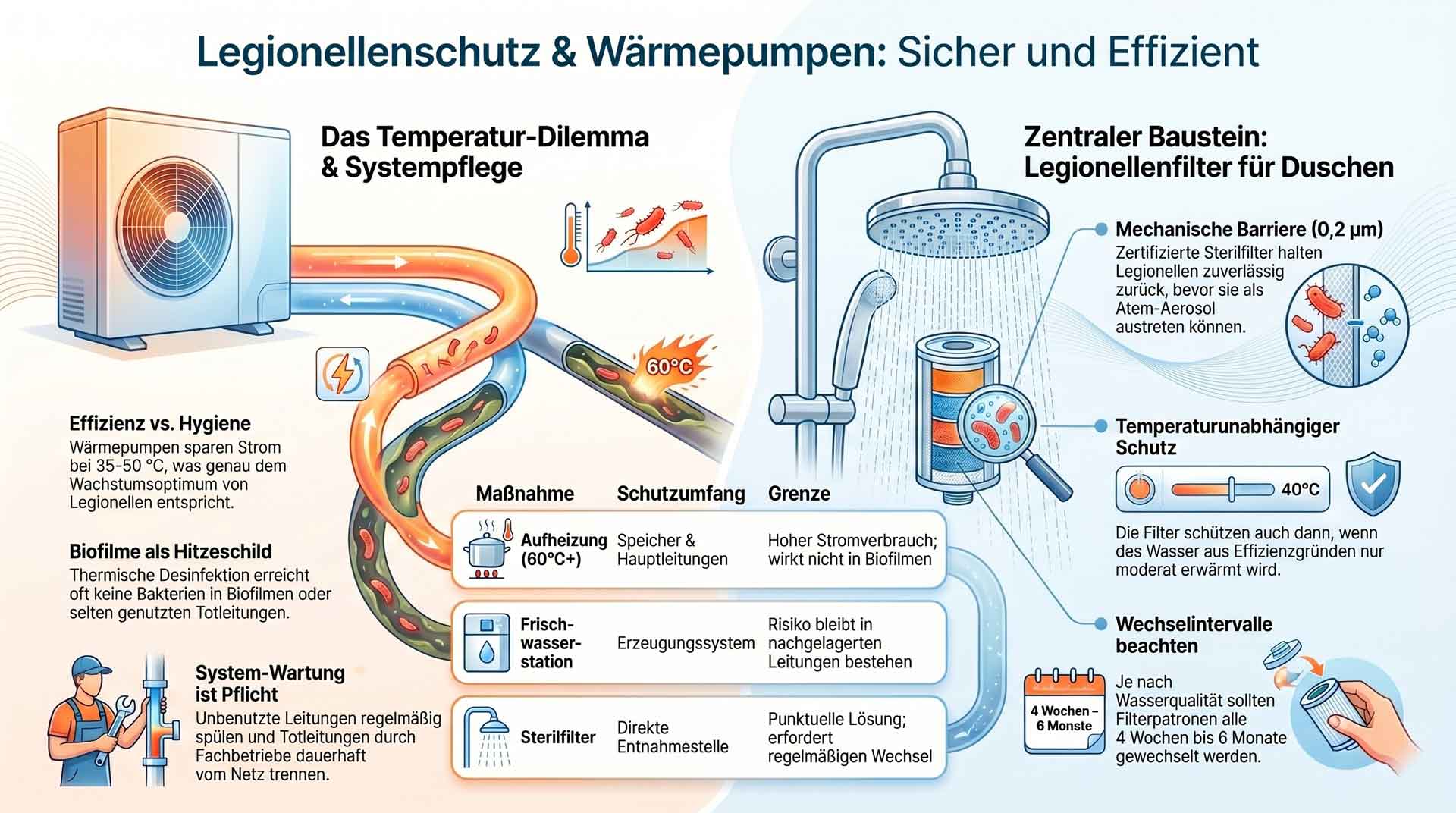 Wärmepumpen - Legionellengefahr