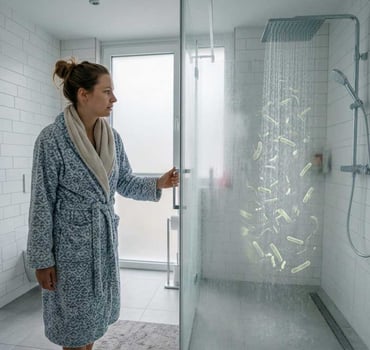 Dusche mit Legionellen