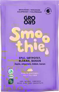 Smoothie med Eple og Blåbær 100g Grogro