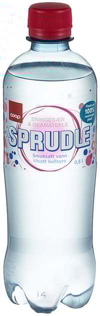 Sprudle 0.5l Bringebær og Granateple