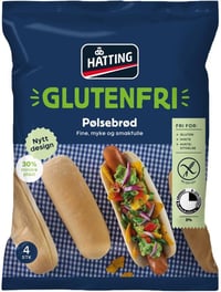 Glutenfrie Pølsebrød 4 stk, 260 g