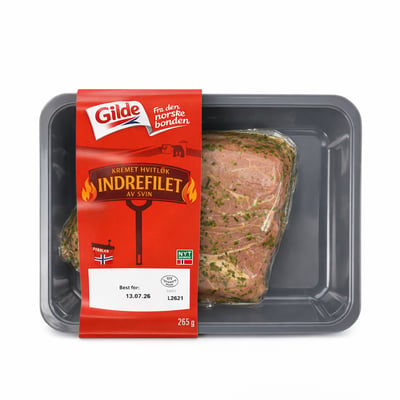 Kremet hvitløk indrefilet av svin