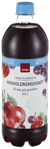 Coop Husholdningssaft uten tilsatt sukker 0,9l
