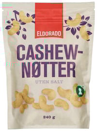 Cashewnøtter u/Salt 240g Eldorado