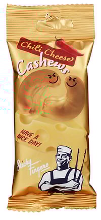Cashewnøtter Chili&Ost 60g Sticky Fingers