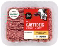 Kjøttdeig Storfe 14% u/Salt&Vann 400g Folkets