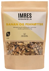 Imres Granola - Banan og Peanøtter 340g
