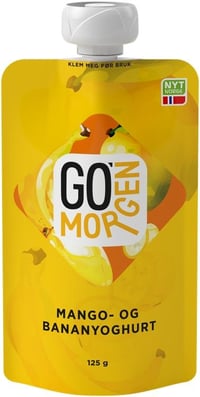 Go'morgen Mango- og Bananyoghurt Porsjonspose, 125 g