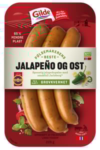 Jalapeño og Ostepølse 225g