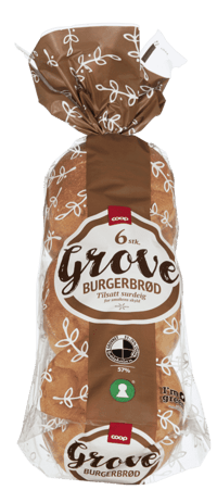 Coop Grove Burgerbrød 380g