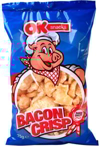 Ok Snacks Bacon Crisp 12/75g