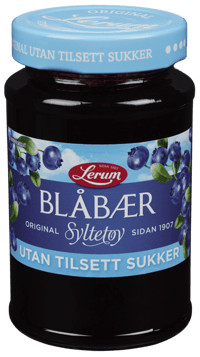 Lerum Blåbær uten sukker 435g