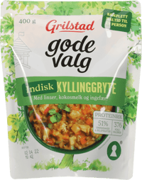 Grilstad Gode Valg Indisk Kyllinggryte 400g