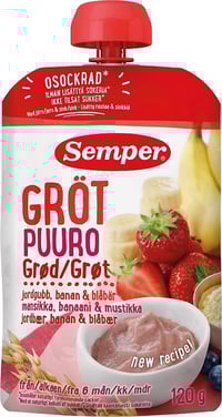 Grøt Jordbær & Banan Fra 6 mnd, 120 g