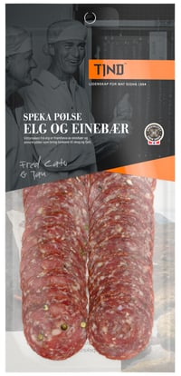 Speka Pølse m/Elg&Einebær 100g Tind