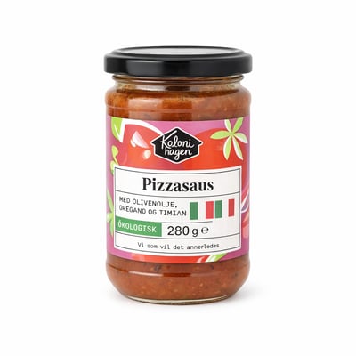 Økologisk pizzasaus med tomat og krydder