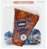 Lofoten Varmrøkt Pepperlaks i Bit ca 330g