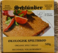 Speltbrød skivet Økologisk 500g Schlunder