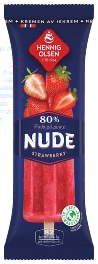 Nude Strawberry 80% Frukt 80ml Hennig-Olsen