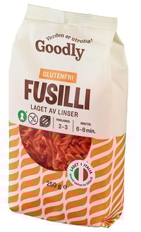Goodly Linsepasta Fusilli Økologisk Glutenfri, 250 g