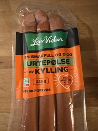 Urtepølse av kylling