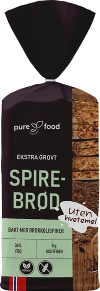 Spirebrød Skåret glutenfri 500g Pure Food