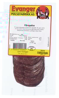 Fårepølse Skåret Ekte Eldhusrøykt