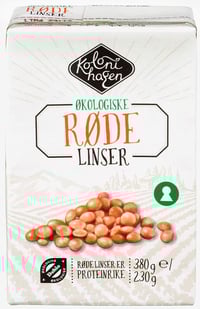 Røde Linser Økologisk, 380 g