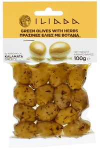 Oliven Grønn m/Urter 100g Iliada
