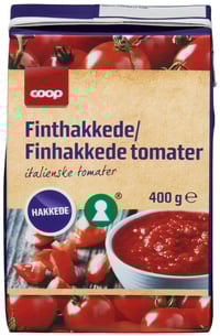 Finhakkede Tomater 400grm Coop