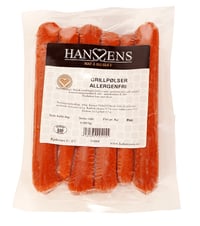 Grillpølser Allergenfri Pk Kjøl Hanssens