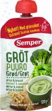 Grøt m/Erter &Brokkoli 120g Semper