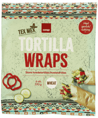 Coop Tex Mex Soft Tortilla Wraps 6stk
