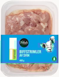 Svin Biffstrimler 400g Folkets
